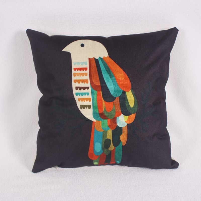 Hot-selling new bird digital print DIY pillowcases, linen sofas and car cushions Application Scenario