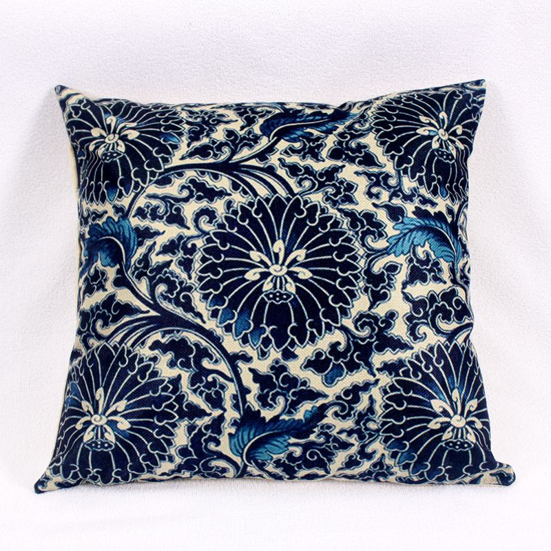 Factory direct sales of artistic and personalized throw pillows, simple, elegant and high-end watercolor painting cotton and linen cushions Application Scenario