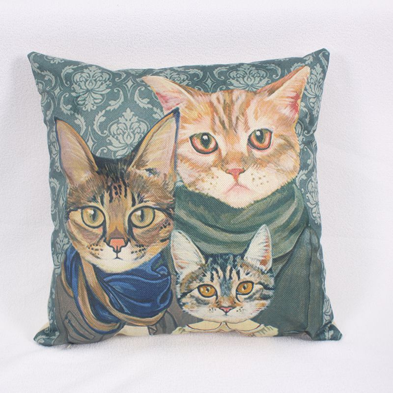 Wholesale cotton and linen cat pillow covers, cushion covers, printed backrest covers, waist cushions and throw pillows from the manufacturer Application Scenario