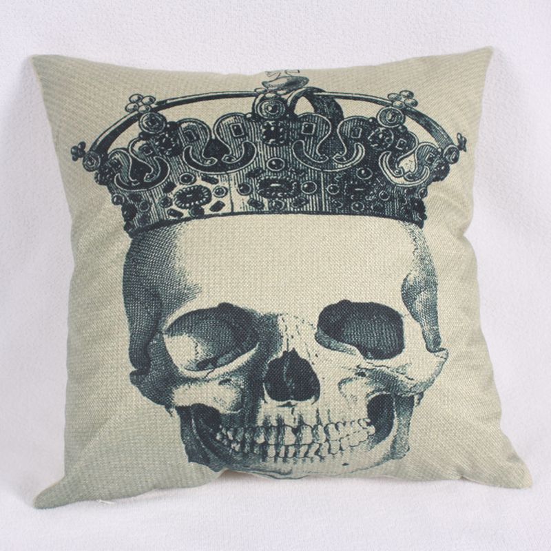Digital printing factory direct sales of cotton and linen skull pillowcases, creative car pillows, custom seat cushions Specification image