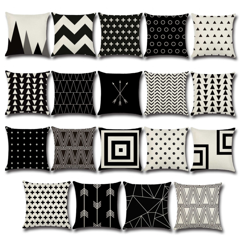 Hot-selling black and white series throw pillows, personalized and fashionable throw pillows, seat cushions, car cushions, throw pillows