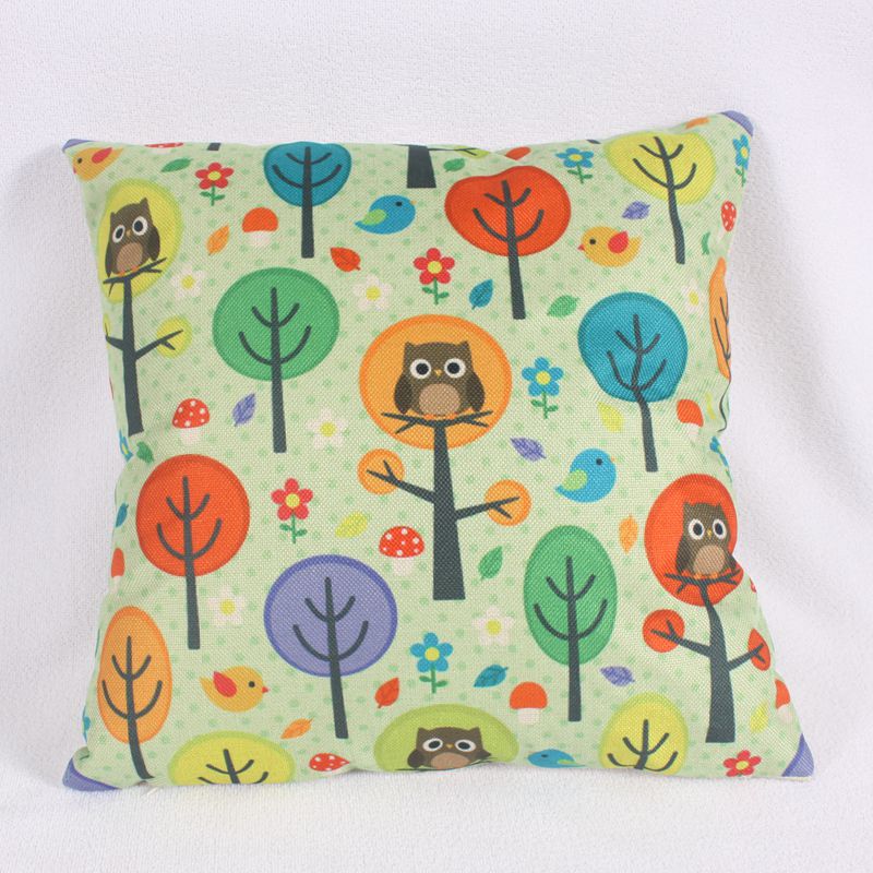 Hot-selling new bird digital print DIY pillowcases, linen sofas and car cushions details Picture