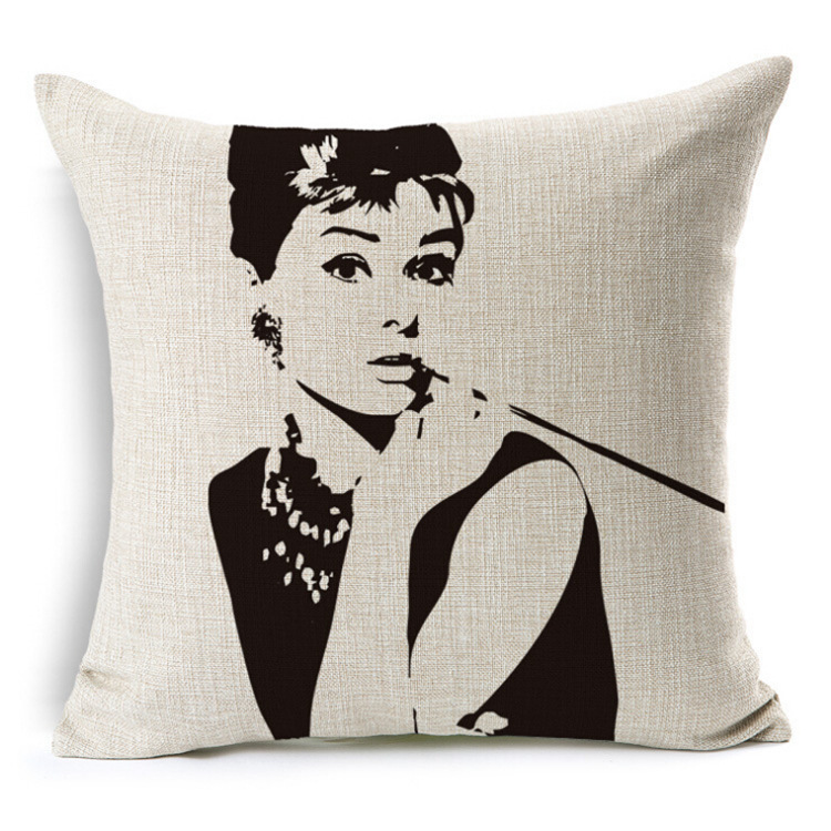 Black and white series European and American style cushions, midday rest pillows, car seat cushions and cushions details Picture