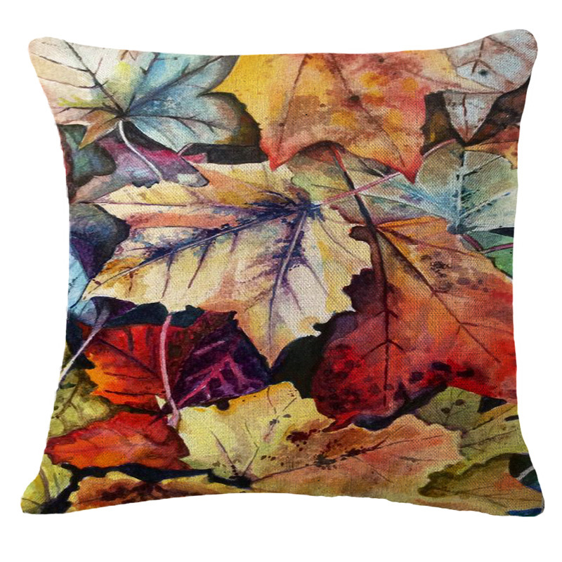 Heat transfer printed maple leaf pillow case, square European-style pillow, DIY personalized custom birthday gift Application Scenario