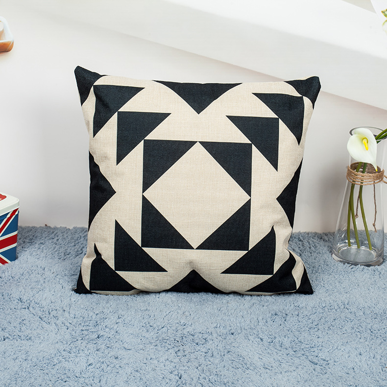 New black and white striped throw pillows, car office seat cushions and backrests are available for one-piece delivery