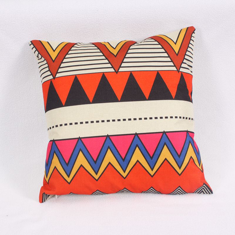Factory direct sales of checkered color throw pillows, sofa throw pillows, cotton and linen throw pillow covers, headboard pillow throw pillows details Picture