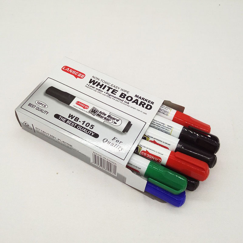 蓝瑟 WB-105 彩盒装 易擦水性 白板笔 中东产品细节图