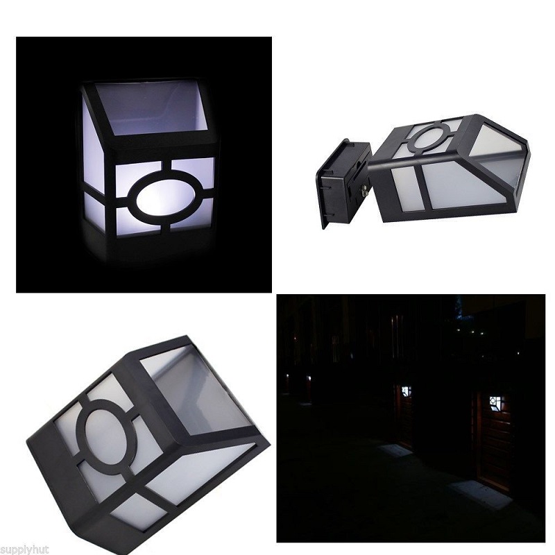 Led solar energy courtyard wall lamp garden small street lamp waterproof European imitation pane lamp
