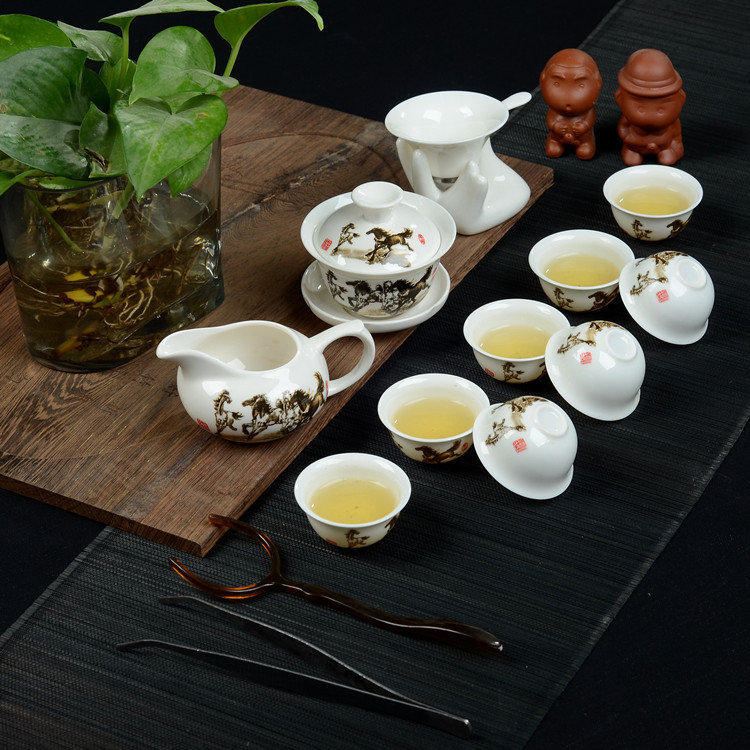 茶具套装德化陶瓷整套功夫茶具白瓷套餐茶海礼品