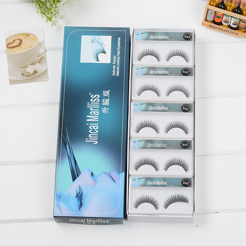 金彩玛丽斯进口纤维假睫毛 手工制作自然逼真仿真仿真睫毛批发