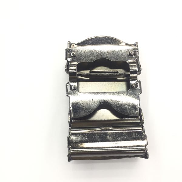 4 cm laser film denim buckle, toothless buckle, pressure plate buckle details Picture