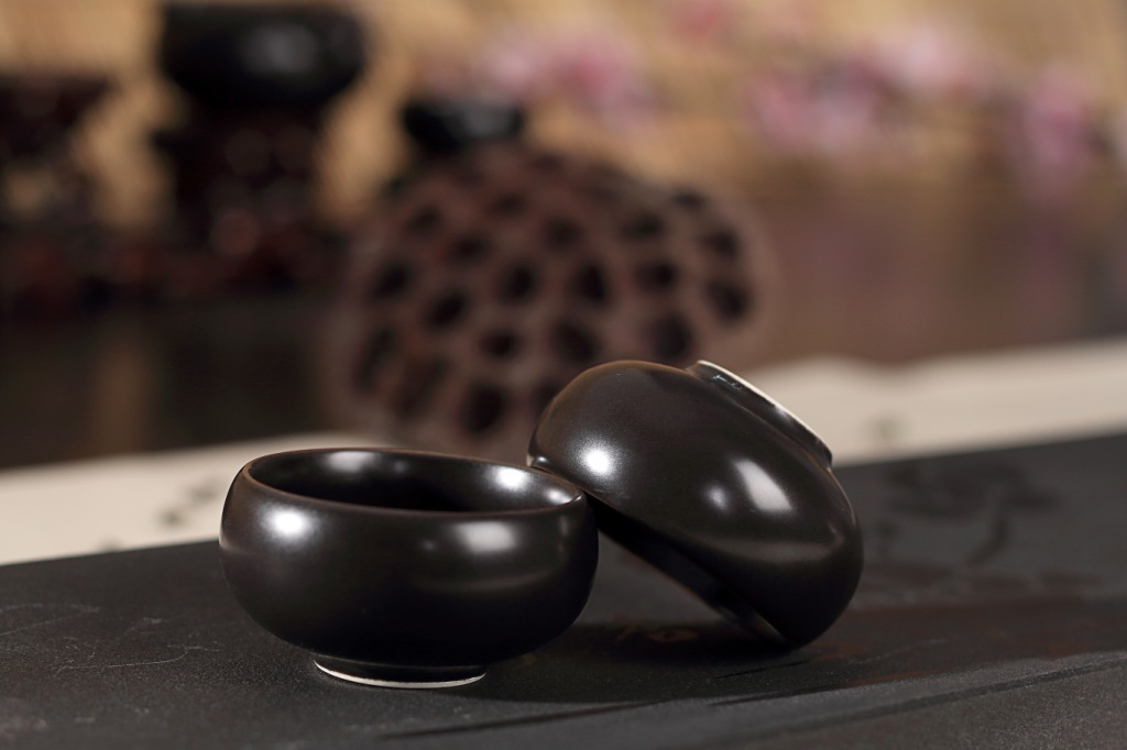 德化陶瓷茶具虎啸月白定窑巧云单个品茗杯子