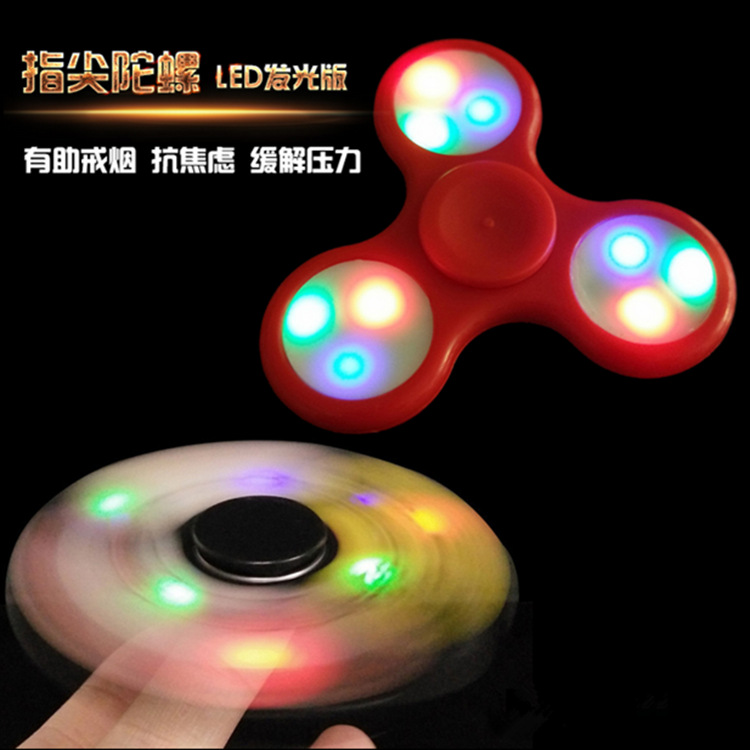 Fidget spinner with led light
