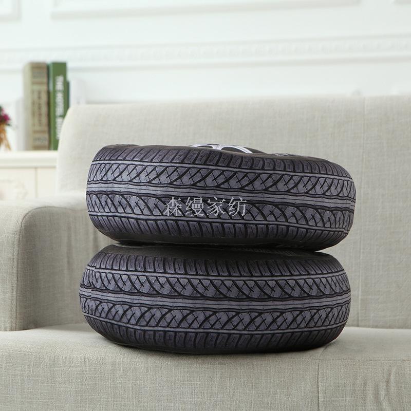 Creative 3D Wheel Plush Toy Tire Pillow Car Wheel Seat Cushion Lumbar Cushion Application Scenario