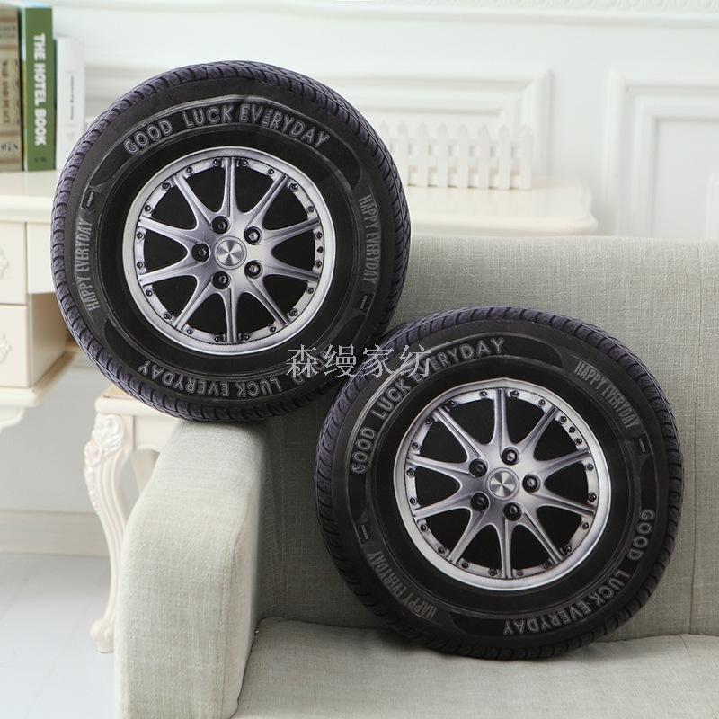 Creative 3D Wheel Plush Toy Tire Pillow Car Wheel Seat Cushion Lumbar Cushion Specification drawing