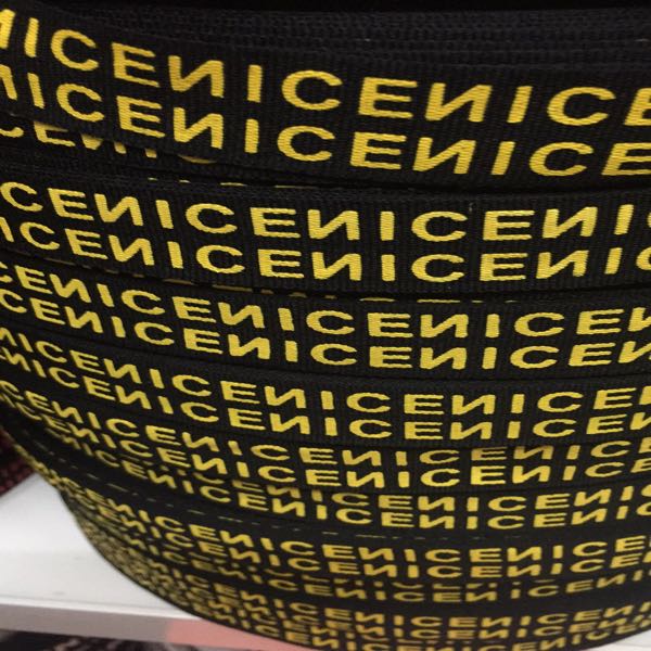 Print letters on the webbing