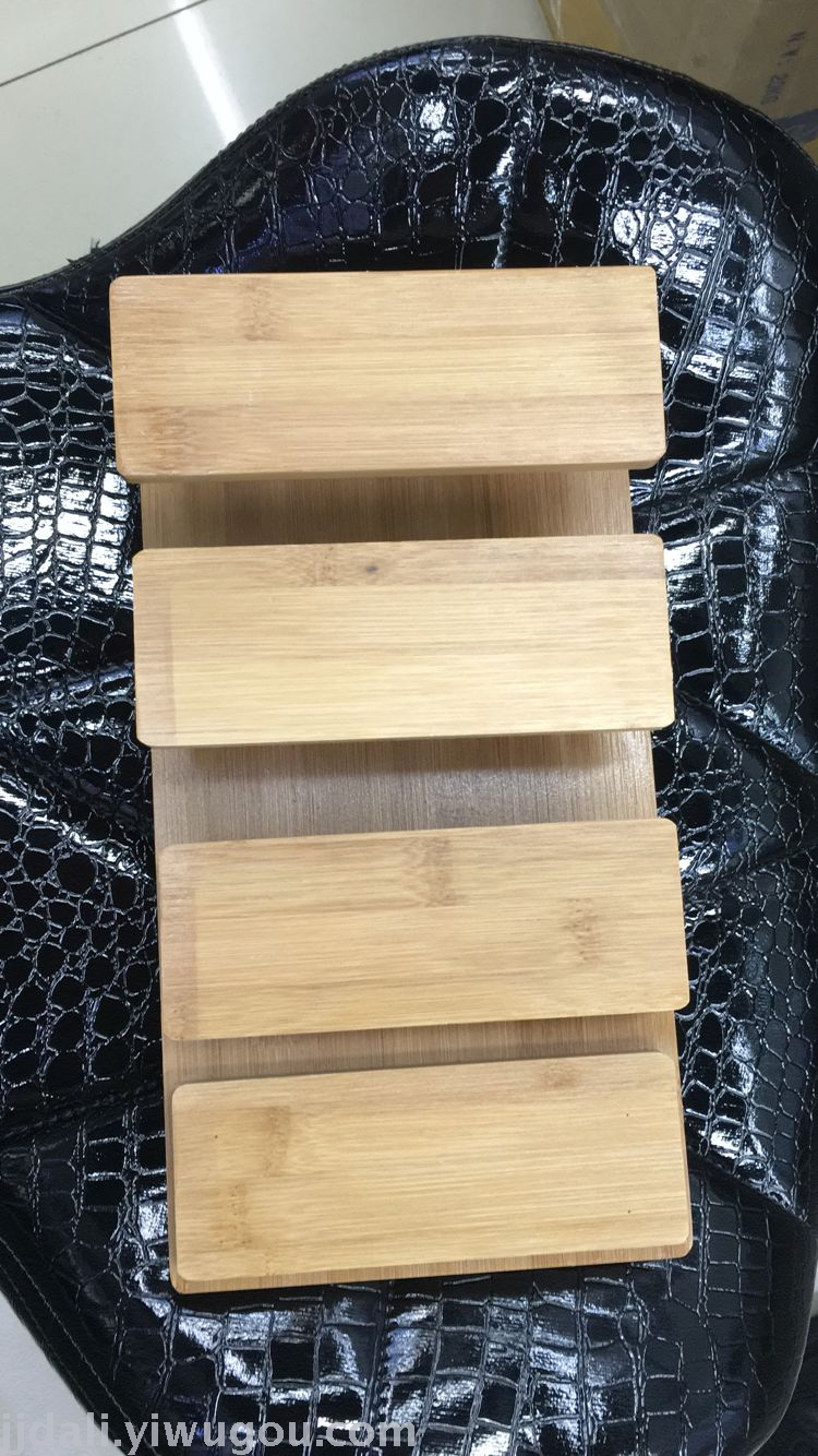 眼镜展示架竹质 木质细节图