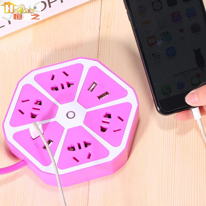South America Peru Mexico Latin America Brazil Chile Hexagonal 4 USB socket Multi-purpose socket Power socket Factory extension cable thumbnail