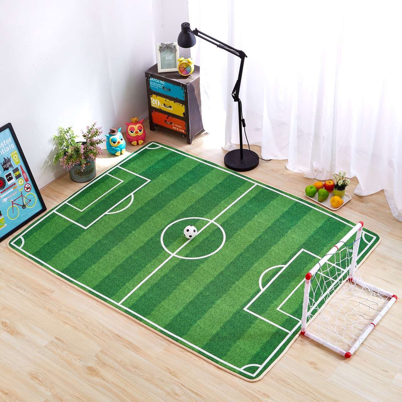 夏季儿童地垫足球世界3D太空网宝宝爬行垫游戏垫详情图1