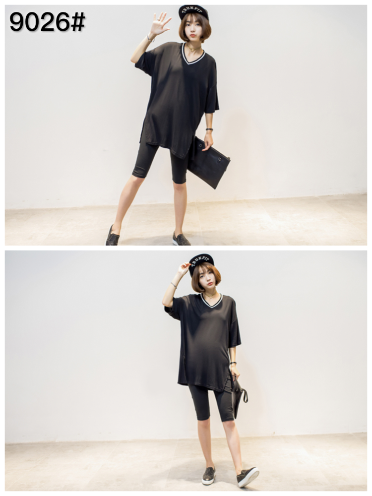 孕妇裤防走光七分安全裤托腹打底裤9026#细节图