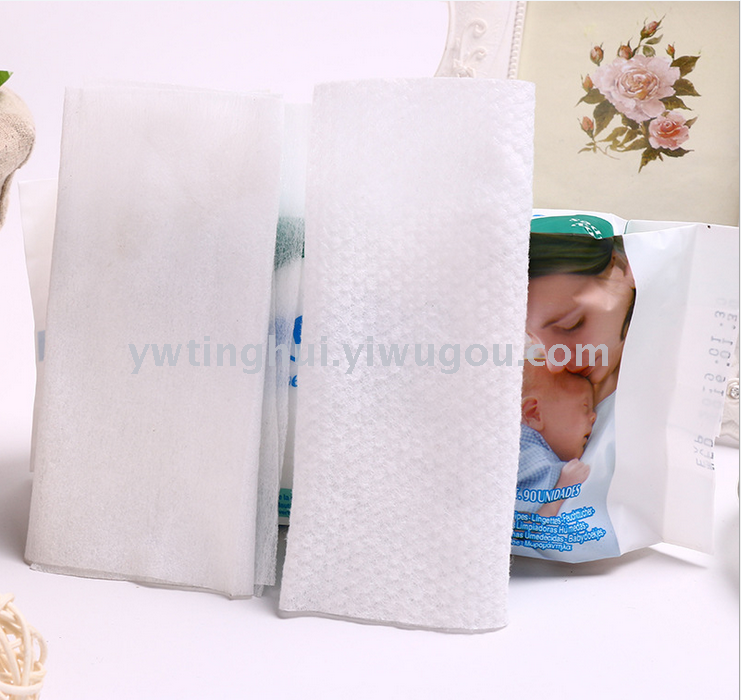 湿巾外贸尾单90片宝宝湿纸巾 婴儿用品批发厂家直销可定制产品图