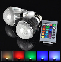 RGB colorful 16 color bulb lamp, colorful remote control magic lamp
