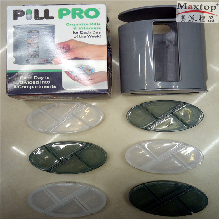 2017TV New Mini pill storage portable medicine storage box 7-day medicine box details Picture