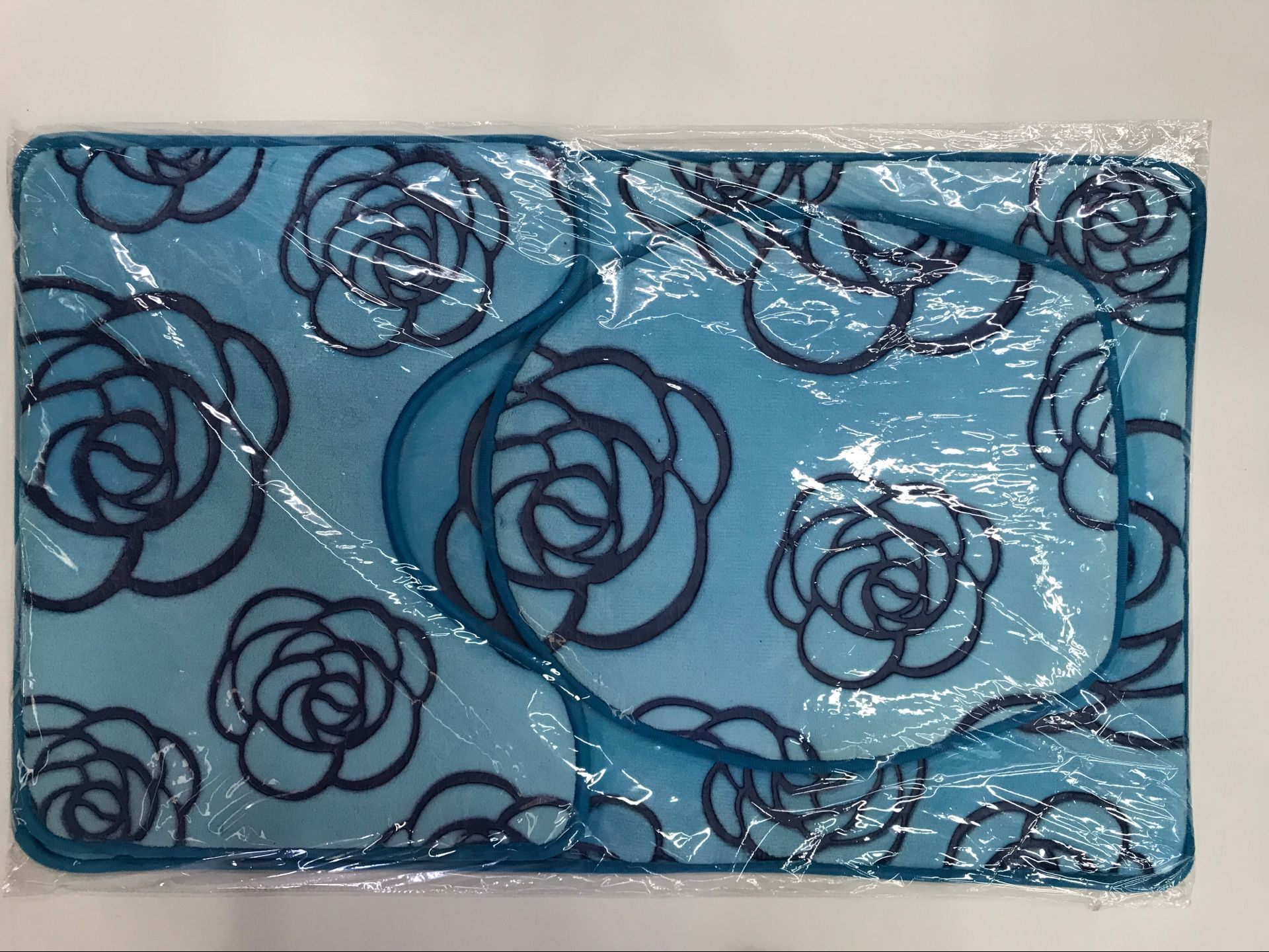 50*80cm高清3D压花浴室马桶U型三件套