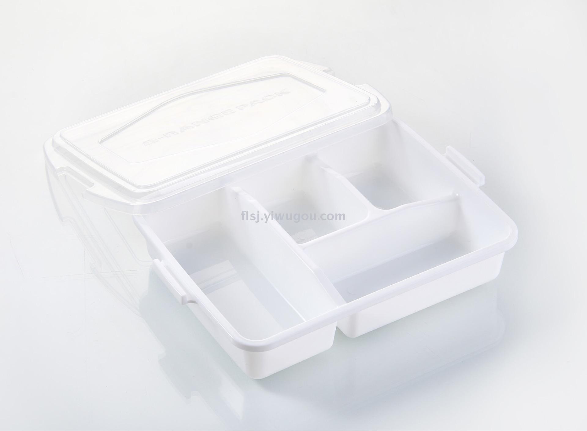 Sealed rectangular compartments lunch box, large plastic multi-compartment student lunch box, microwave oven four-compartment preservation Application Scenario