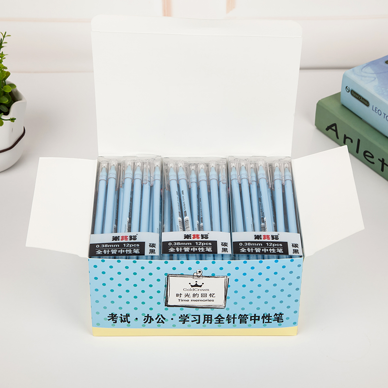 Factory direct sales of examination pearlescent signature pens, gel pens, needle pens 0.38mm 6122