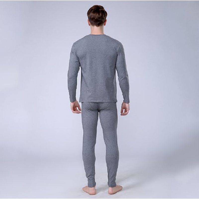 Thermal Underwear Cotton Thin Underwear Men's Round Neck Long Johns Leggings Application Scenario