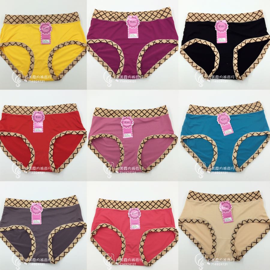Foreign Trade Export Spot Women's Underwear Milk Silk Wool Fabric Women's Briefs Fashion Underwear details Picture