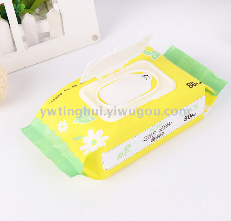 带盖80片湿巾 无添加无香湿巾 母婴用品产品图