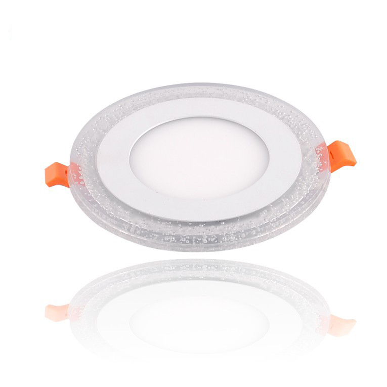 Dark square round LED bubble double color panel light