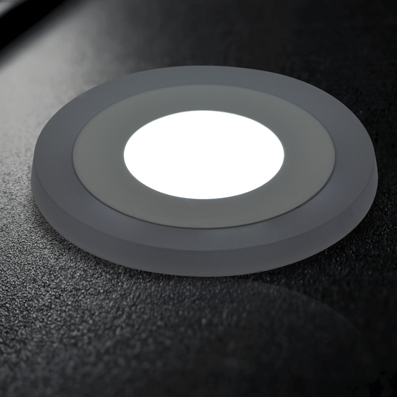 RGB two-color panel light sectional color change light embedded round down light