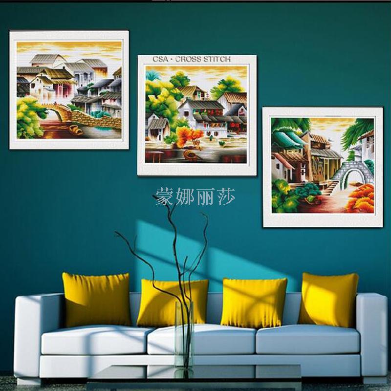 精准印花十字/客厅最新挂画细节图