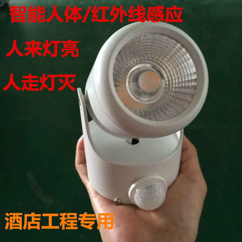 Induction led down light Infrared body induction down light intelligent spotlights corridor corridor porch light