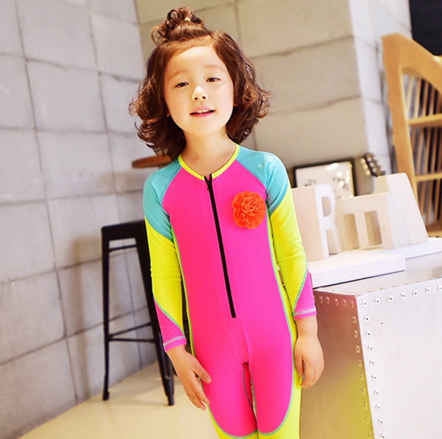 Diving suit for children outdoor full-body suntan bathing suit for boys and girls long sleeve trousers snorkeling female suit