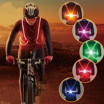 LED fiber optic night running warning light cycling running outdoor reflector light