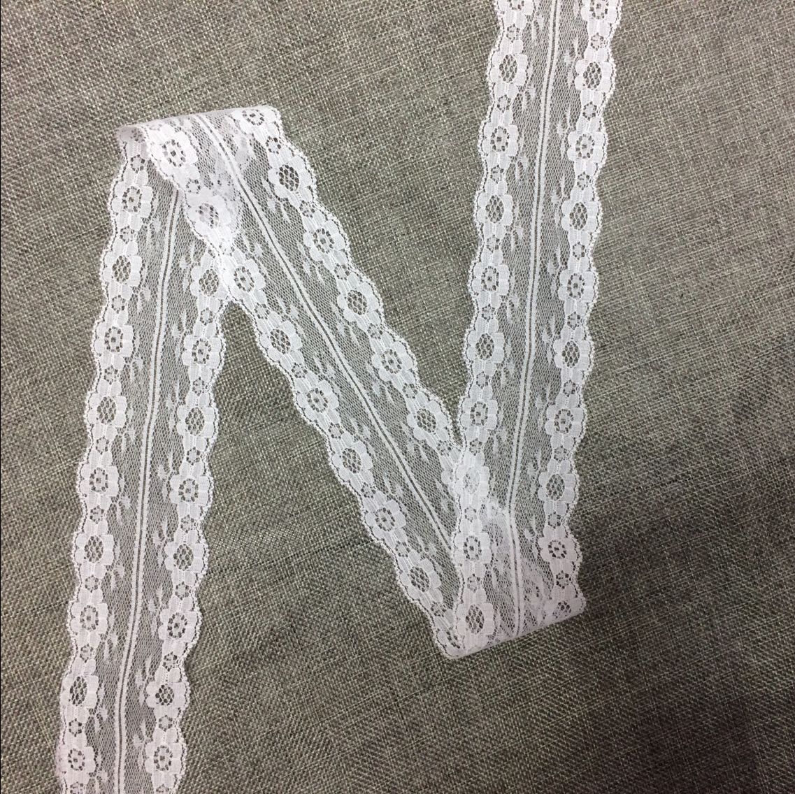 Direct sales of polyester non-elastic lace trim from the manufacturer, with stock available for supply Specification image