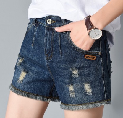 The new ripped jean shorts for the girl with the raw edge denim hot pants for the plus size girl