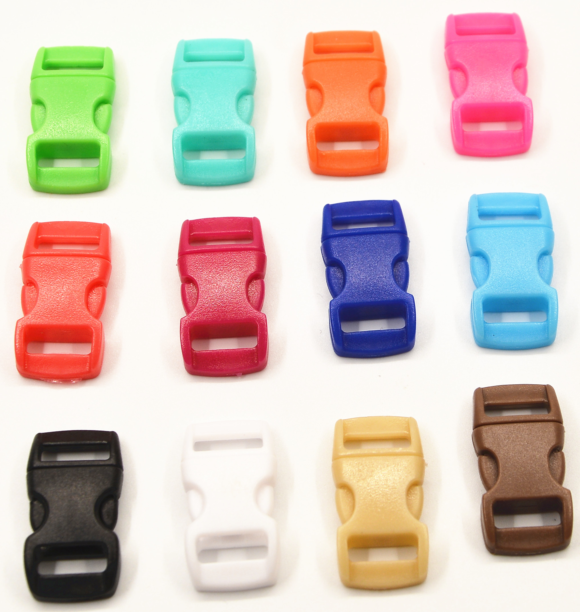 厂家直销款式新颖尺寸多样 销售各类塑料插扣，调节扣，塑料钩细节图