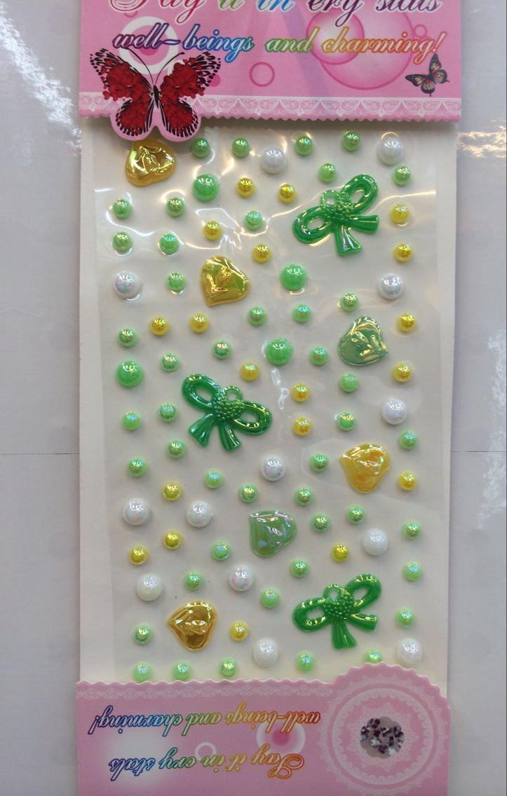 Jiamei Paper Products Creative Craft Stickers AB Rose Heart Style, Flower Heart butterfly, Sunflower Acrylic mobile phone decoration stickers, wholesale details Picture