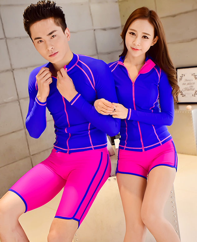 Wetsuit Male sun protection couple surf swimsuit split long sleeve swimsuit waterproof female snorkeling suit