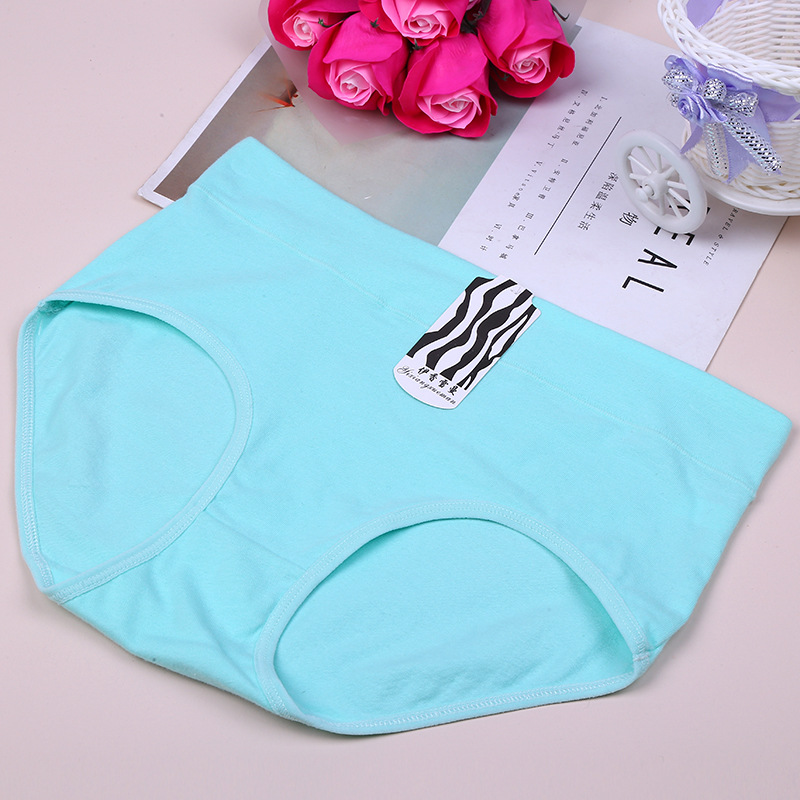 Ixiang Sherman Mid-Waist Women's Underwear Pure Cotton Underwear Pure Cotton Seamless Solid Color Simple Briefs Specification drawing