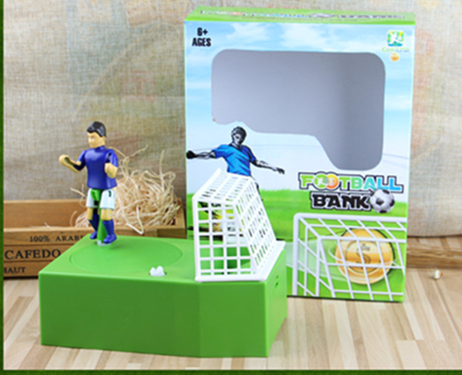 New creative football piggy bank, children's money-rolling machine, stress-relieving toy, birthday gift, and piggy bank