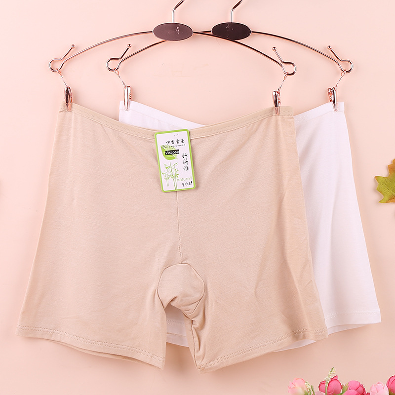 Cotton Panties High-Waisted Safety Pants Anti-Slip Women's Summer Slim Belly Plus-Size Five-Point Leggings