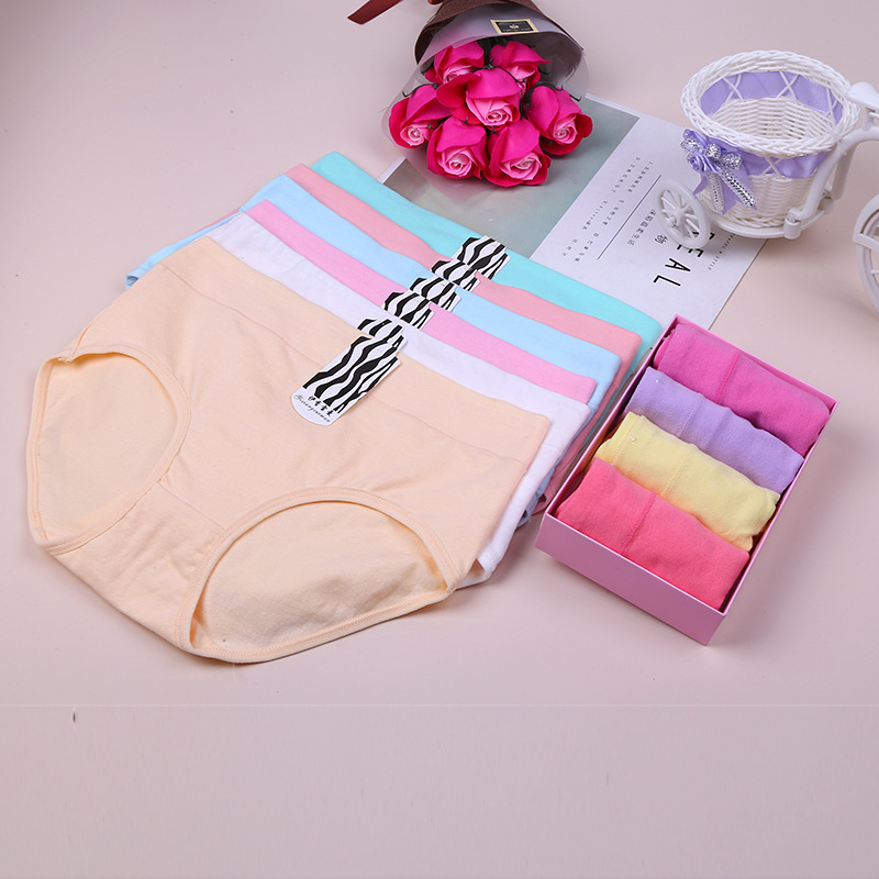 Ixiang Sherman Mid-Waist Women's Underwear Pure Cotton Underwear Pure Cotton Seamless Solid Color Simple Briefs full figure