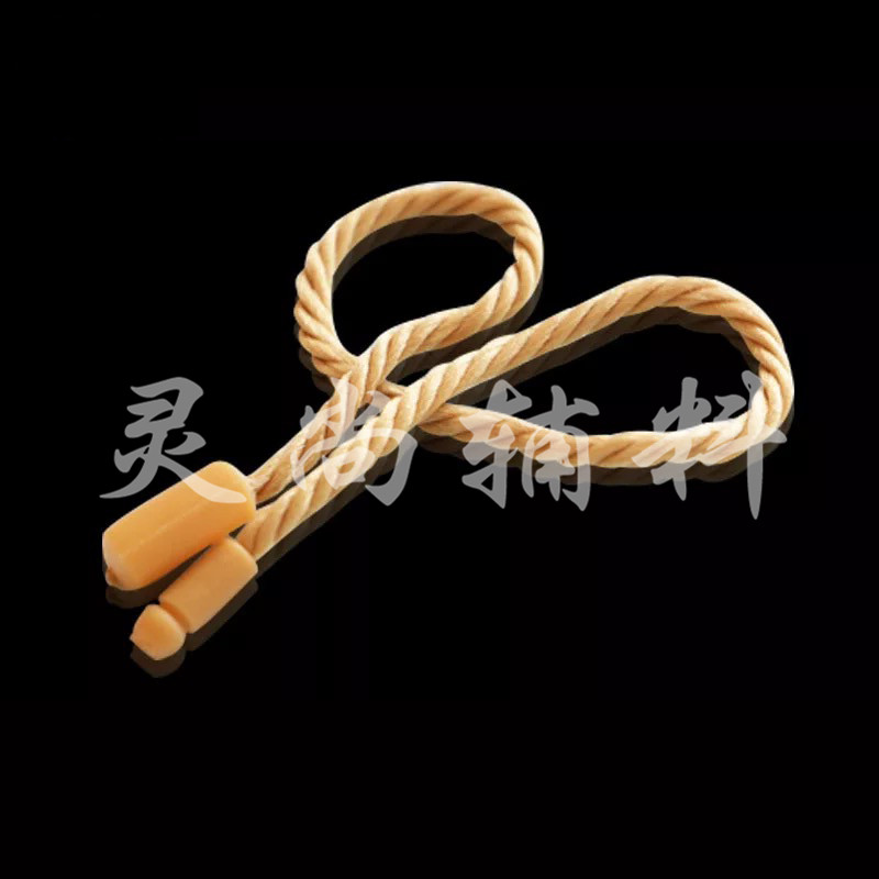 粗线涤纶线单插吊粒纯色 通用方块吊牌线绳