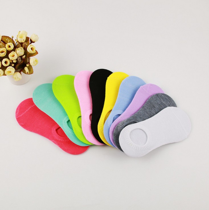 女士纯棉防臭薄款隐形船袜 纯色百搭隐形袜女